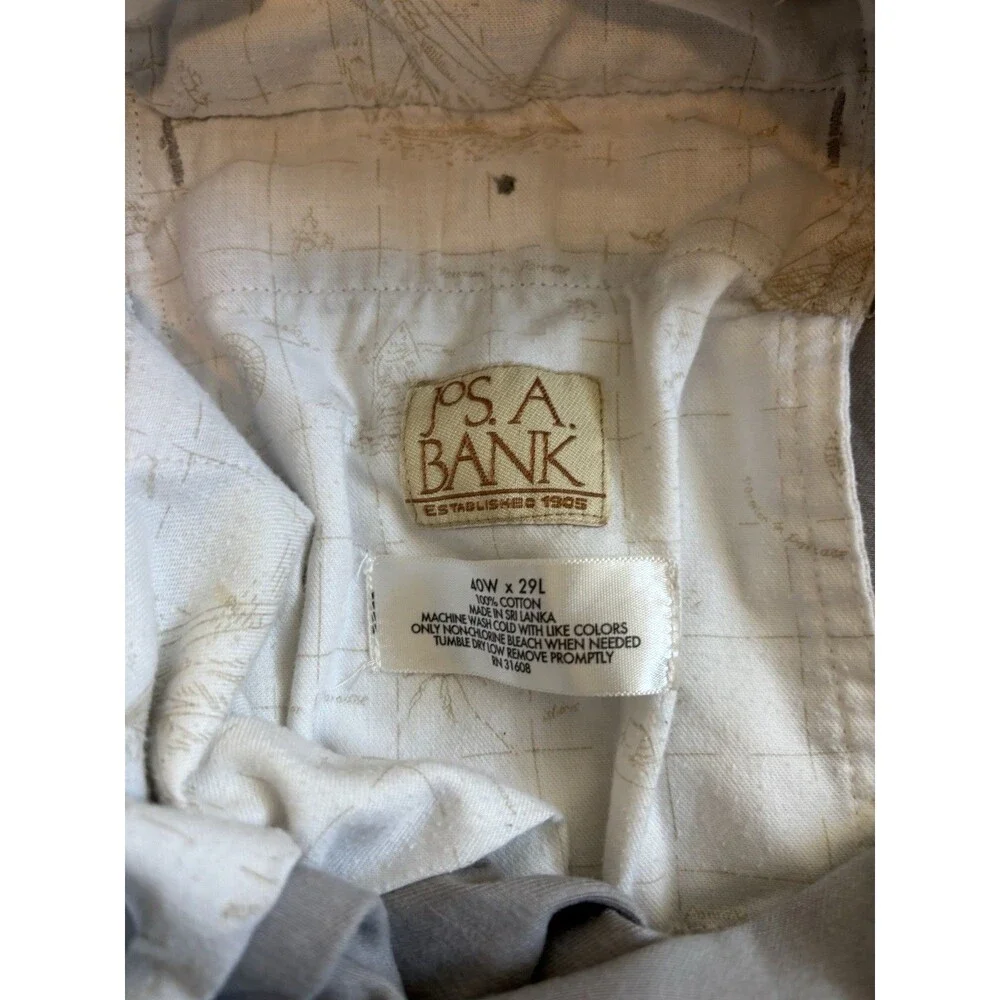 Jos A Banks Khaki Pants Mens Cotton‎ 40 X 29